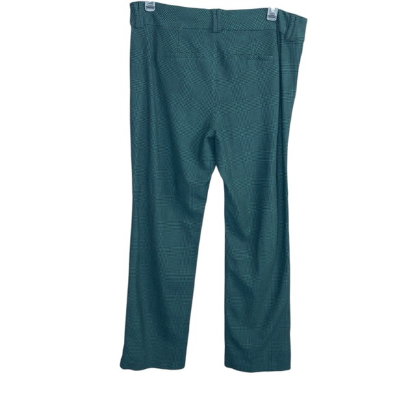 Studio By Torrid 20 R Glen Plaid Green Trouser Straight Ponte Pants Plus Holiday - Picture 6 of 7